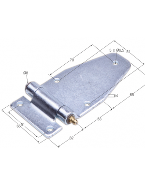 BISAGRA LATERAL PLANA