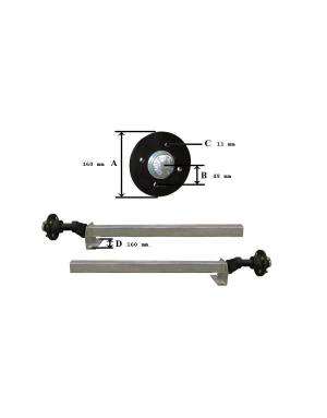 KIT EJE 1350 KG. S/F SEAT DCHO