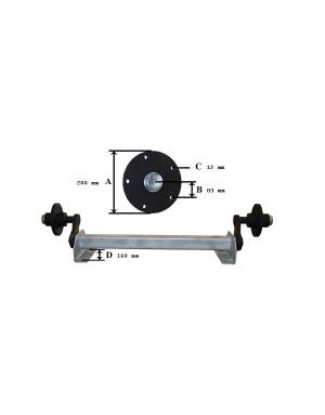 KIT EJE 1500 KG. S/F...
