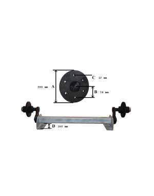 KIT EJE 1500 KG. S/F NISSAN...