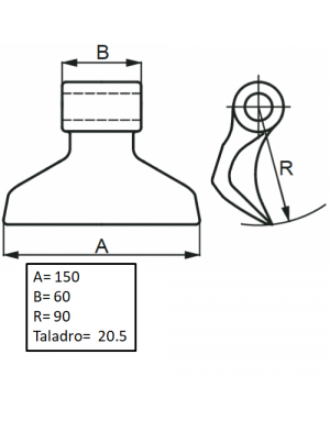 MARTILLO 31 T.20,5 60x150 R.90