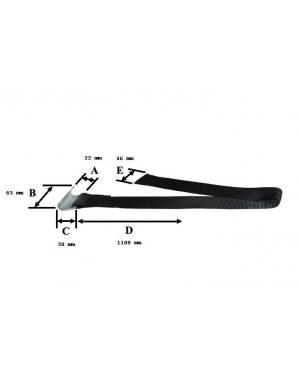 CINTA 46 mm NEGRA 0.90 cm...