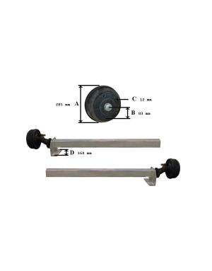 EJE 1350 KG C/F L.ROVER...