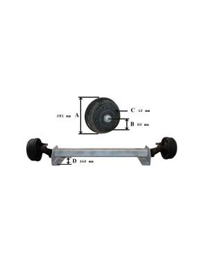 EJE 1550 KG C/F L.ROVER...