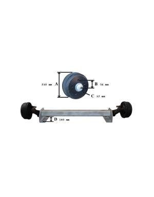 EJE 1550 KG C/F MERCEDES...