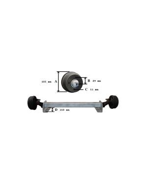 KIT EJE  550 KG. C/F SEAT DCHO