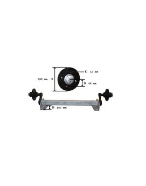 KIT EJE  750 KG. S/F SEAT DCHO