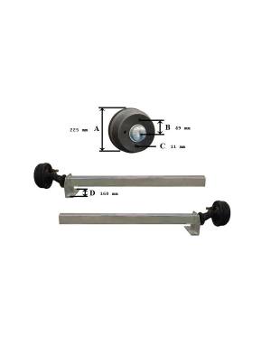KIT EJE 1150 KG. C/F SEAT DCHO