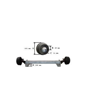 KIT EJE 1550 KG. C/F SEAT DCHO
