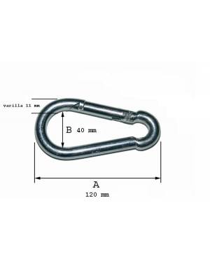 MOSQUETON DE 11mmX120mm DE...
