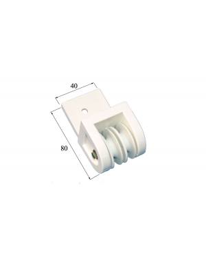 POLEA PLASTICO DOBLE BLANCA