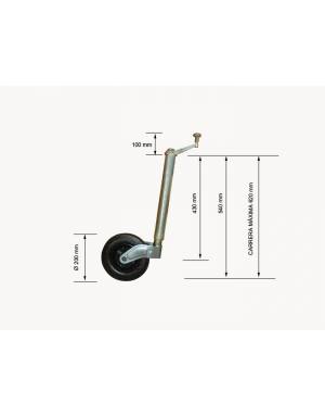 RUEDA JOCKEY 42mm PLASTICO...