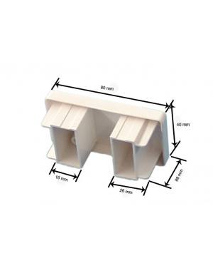 TAPA GUIA TOLDO 80x40 BLANCA