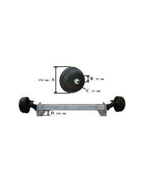 KIT EJE 1800 KG. C/F...