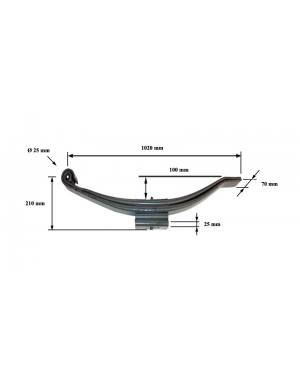 BALLESTA PARABOLICA 70 X 25...